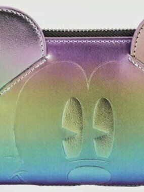 Loungefly Mickey Mouse Exclusive Oil Slick Iridescent Cosplay Zip Around Wallet